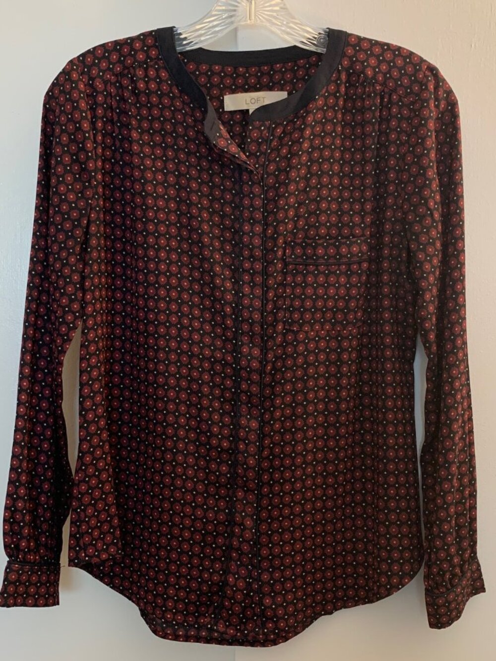 Ann Taylor Loft Foulard Print Blouse